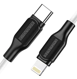 Кабель Borofone BX42 USB Type-C - Lightning 18w 3a 1м PD сable White - мініатюра 3 Кабель Borofone BX42 USB Type-C - Lightning 18w 3a 1м PD сable White - мініатюра 3