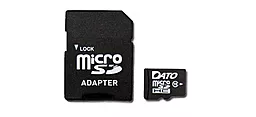 Карта памяти Dato microSDHC 8GB Class 10  + SD-адаптер (DT08C10)