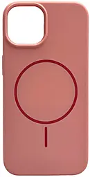 {"ru": "Чехол", "uk": "Чохол"} Silicone Case Full Fine Ring MagSafe для Apple iPhone 15  Pink