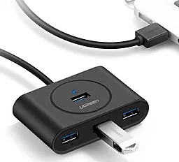 USB Type-C + USB-A хаб Ugreen CR113 black - мініатюра 3 USB Type-C + USB-A хаб Ugreen CR113 black - мініатюра 3