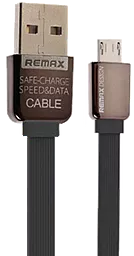 Кабель Remax Kingkong USB-A - micro USB 12w 2.4a 1м cable Black (RC-015m) - фото Кабель Remax Kingkong USB-A - micro USB 12w 2.4a 1м cable Black (RC-015m)