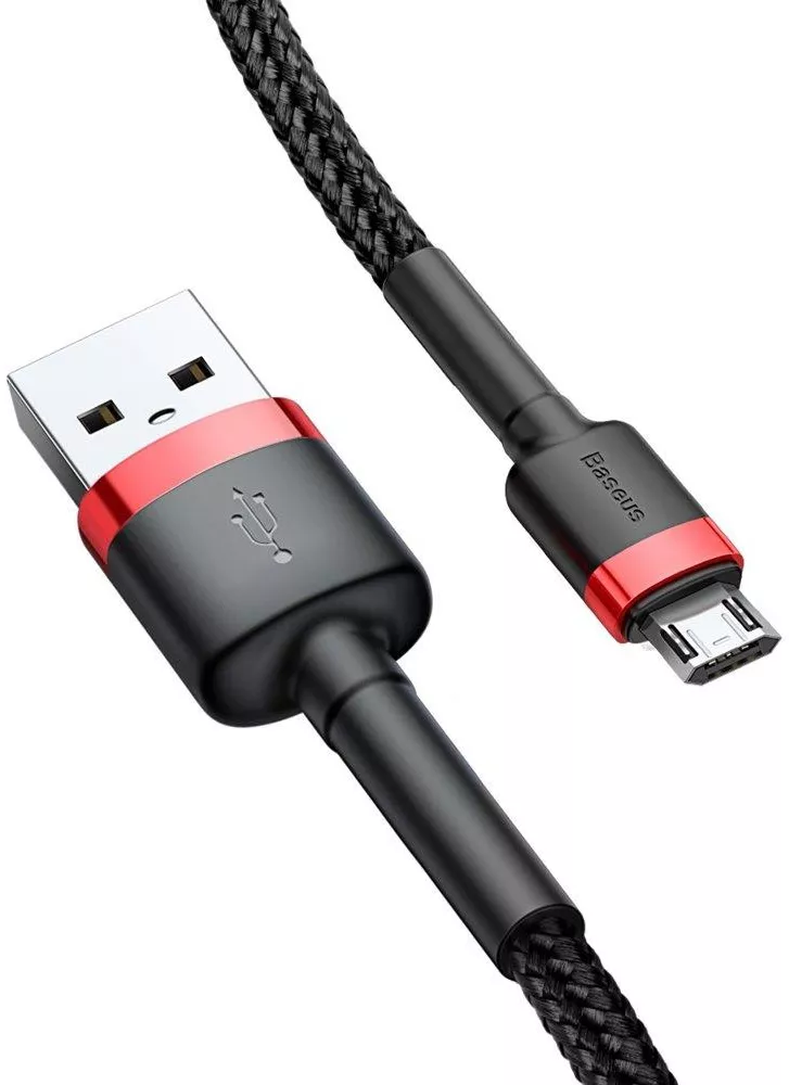 Кабель Baseus Cafule USB-A - micro USB 7.5w 2м cable Red/Black (CAMKLF-C91) - фото 2