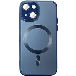 Чехол Epik TPU+Glass Sapphire Midnight with MagSafe для Apple iPhone 13 Deep Navy