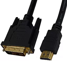 Відеокабель 1TOUCH HDMI to DVI 3м Black