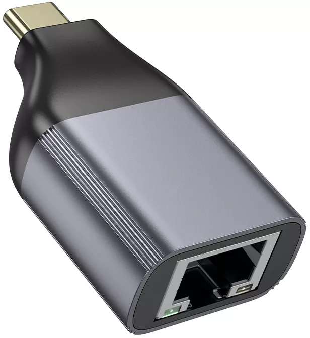 Кабель (шлейф) Hoco UA35 Type-C - RJ45 grey - фото 5