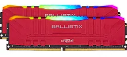 Оперативная память Crucial 32 GB (2x16GB) DDR4 3600 MHz Ballistix RGB Red (BL2K16G36C16U4RL)