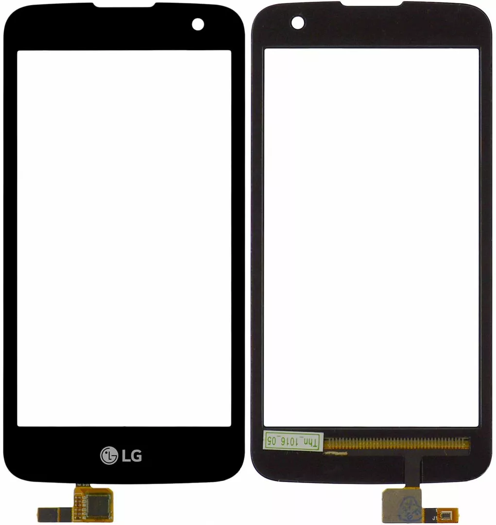 Сенсор (тачскрин) LG K4 2016 (без отверстия под датчик, K120E, K121, K130E) Black - фото 1