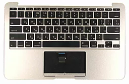 Клавіатура для ноутбуку Apple MacBook Air A1370 2011+ з топ-панель горизонтальний Ентер срібляста