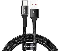 Кабель Baseus Halo HW USB-A - Type-C 40w 5a 1м cable Black (CATGH-G01) - фото Кабель Baseus Halo HW USB-A - Type-C 40w 5a 1м cable Black (CATGH-G01)