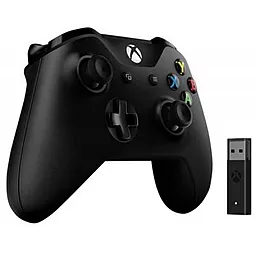 Геймпад Xbox Microsoft Xbox One Controller + Wireless Adapter for Windows 10 Black - миниатюра 2