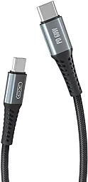 USB PD Кабель XO NB-Q167 60W USB Type-C - Type-C Cable Black