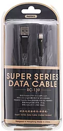 Кабель USB Remax Super Lightning Cable Black (RC-139i) - миниатюра 3