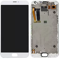 Дисплей Meizu MX5, MX5e (M575) с тачскрином и рамкой, (TFT), White - фото Дисплей Meizu MX5, MX5e (M575) с тачскрином и рамкой, (TFT), White