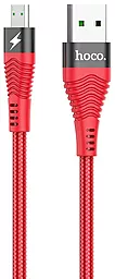 Кабель Hoco U53 Flash USB-A - micro USB 12w 4a 1.2м cable Red - фото Кабель Hoco U53 Flash USB-A - micro USB 12w 4a 1.2м cable Red
