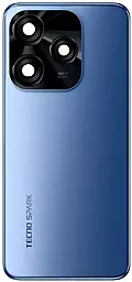 Задняя крышка корпуса Tecno Spark 10C со стеклом камеры Blue
