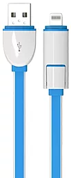 USB Кабель LDNio 2-in-1 USB Lightning/micro USB Cable Blue (LC82)