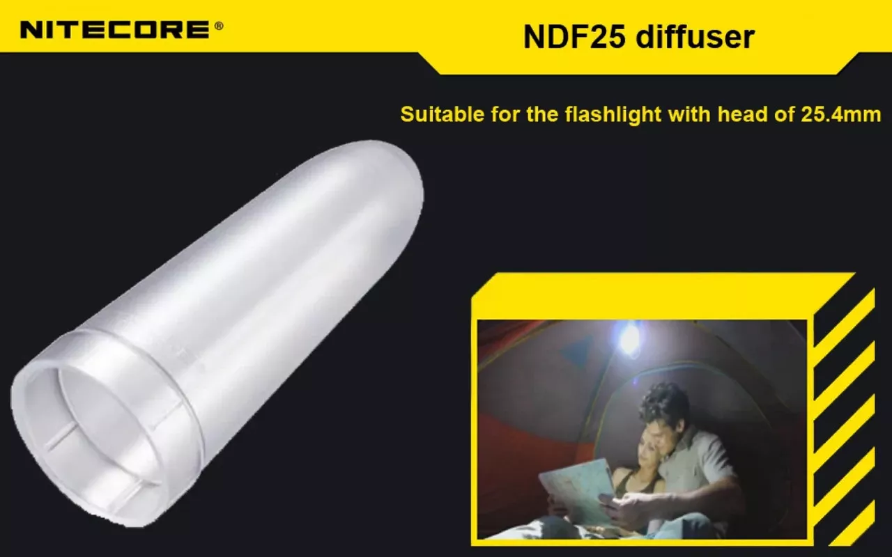Nitecore Дифузор для ліхтарів NDF25 (25mm) White - фото 2