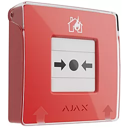 Бездротова настінна кнопка для активації пожежної тривоги Ajax ManualCallPoint Red