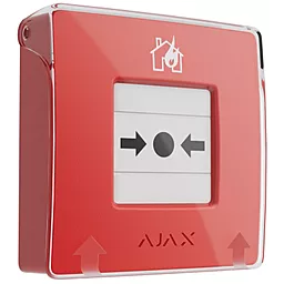Бездротова настінна кнопка для активації пожежної тривоги Ajax ManualCallPoint Red - фото Бездротова настінна кнопка для активації пожежної тривоги Ajax ManualCallPoint Red