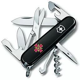 Мультитул Victorinox Climber Ukraine (1.3703.3_W0020u) Black Эмблема СВ ВСУ