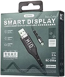 Кабель Remax RC-096a Intelligent Digital Data USB-A - Type-C 10.5w 1.2м cable Black - миниатюра 2 Кабель Remax RC-096a Intelligent Digital Data USB-A - Type-C 10.5w 1.2м cable Black - миниатюра 2
