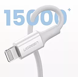 USB PD Кабель Ugreen US171 MFI 20w 3a 0.25m USB Type-C - Lightning cable white (60746) - мініатюра 5