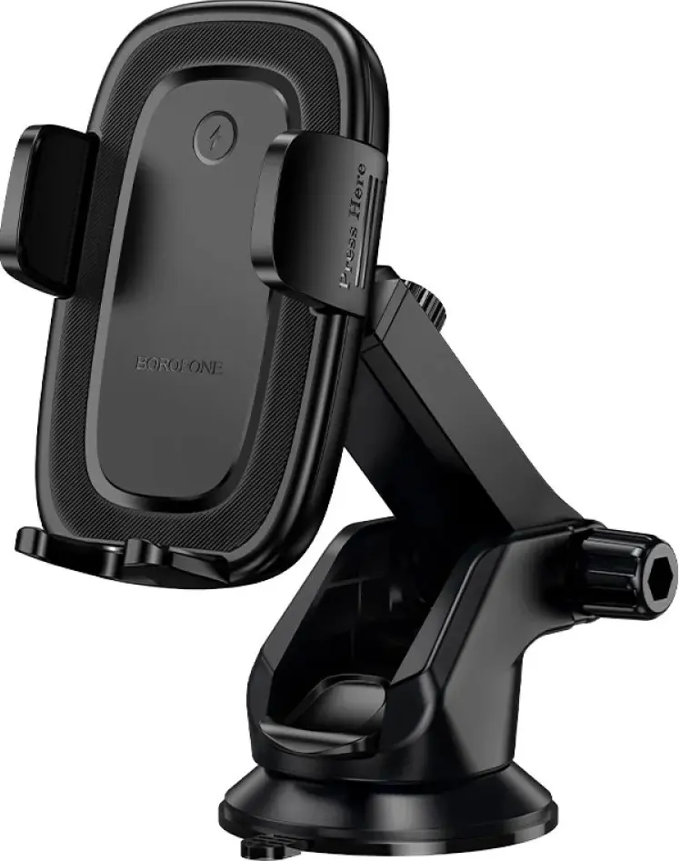 Держатель с беспроводной зарядкой Borofone BH223 Black - фото 1