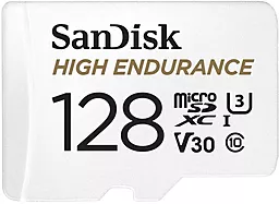 Карта пам'яті SanDisk microSDXC 128GB High Endurance Class 10 UHS-I U3 V30 + SD-адаптер (SDSQQNR-128G-GN6IA) - мініатюра 2