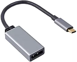 Відео перехідник (адаптер) Viewcon USB 3.1 Type-C - DisplayPort v1.2 UHD 60hz 0.1m gray (TE391)