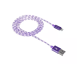 Кабель Canyon USB-A - Lightning 12w 2.4a 1м cable Purple (CNE-CFI3P) - фото Кабель Canyon USB-A - Lightning 12w 2.4a 1м cable Purple (CNE-CFI3P)