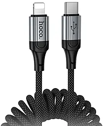 Кабель Hoco X121 USB Type-C - Lightning 27w 3a 1м PD сable Black - фото Кабель Hoco X121 USB Type-C - Lightning 27w 3a 1м PD сable Black