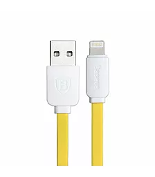 Кабель USB Baseus String flat Lightning Cable White / Yellow - миниатюра 2