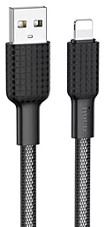 Кабель Hoco X69 Jaeger USB-A - Lightning 12w 2.4a 1м cable Black/White - фото Кабель Hoco X69 Jaeger USB-A - Lightning 12w 2.4a 1м cable Black/White