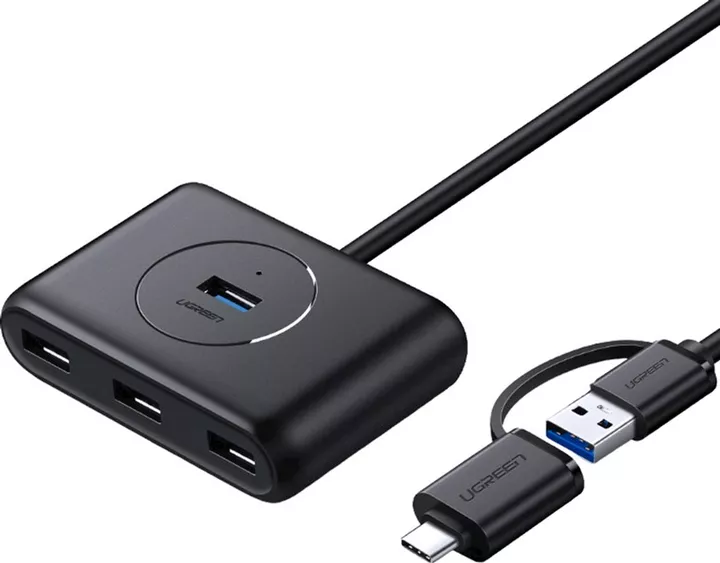 USB Type-C + USB-A хаб Ugreen CR113 black - фото 1