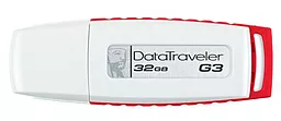 Флешка Kingston DTI 3 Generation 32GB (DTIG3/32GB) White/red - фото Флешка Kingston DTI 3 Generation 32GB (DTIG3/32GB) White/red