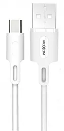 Кабель MOXOM CC-51 USB-A - Type-C 12w 2.4a 1м cable White - фото Кабель MOXOM CC-51 USB-A - Type-C 12w 2.4a 1м cable White