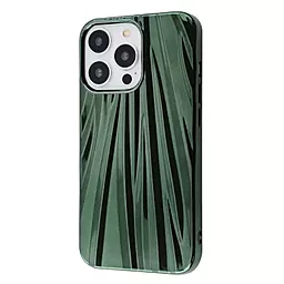 Чехол Wave Gradient Patterns Case для Apple iPhone 13 Pro Green Glossy