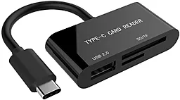 Кардридер Gembird USB Type-C (UHB-CR3-02) Black
