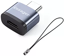 Адаптер-перехідник Essager M-F USB Type-C -> micro USB Grey (EZJMC-SRC0G)