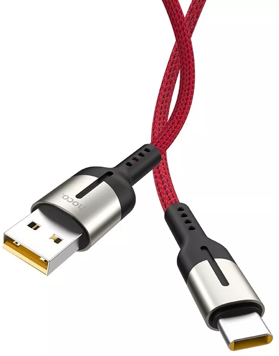 Кабель Hoco U68 Gusto USB-A - Type-C 25w 5a 1.2м cable Red - фото 2