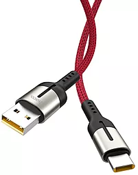 Кабель Hoco U68 Gusto USB-A - Type-C 25w 5a 1.2м cable Red - мініатюра 2 Кабель Hoco U68 Gusto USB-A - Type-C 25w 5a 1.2м cable Red - мініатюра 2