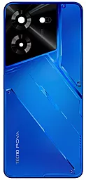 Задняя крышка корпуса Tecno Pova 5 со стеклом камеры, Original Hurricane Blue