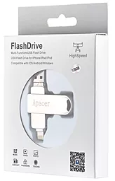 Флешка Apacer AH790 128GB (USB 3.1/Lightning) Silver - мініатюра 2