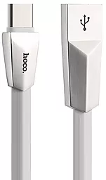 Кабель Hoco X4 Zinc Alloy USB-A - Type-C 12w 2.4a 1.2м cable White - фото Кабель Hoco X4 Zinc Alloy USB-A - Type-C 12w 2.4a 1.2м cable White