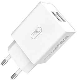 Сетевое зарядное устройство SkyDolphin SC30 2.1a 2xUSB-A ports home charger white (MZP-000111)