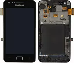 Дисплей Samsung Galaxy S2 I9100 з тачскріном і рамкою, Black
