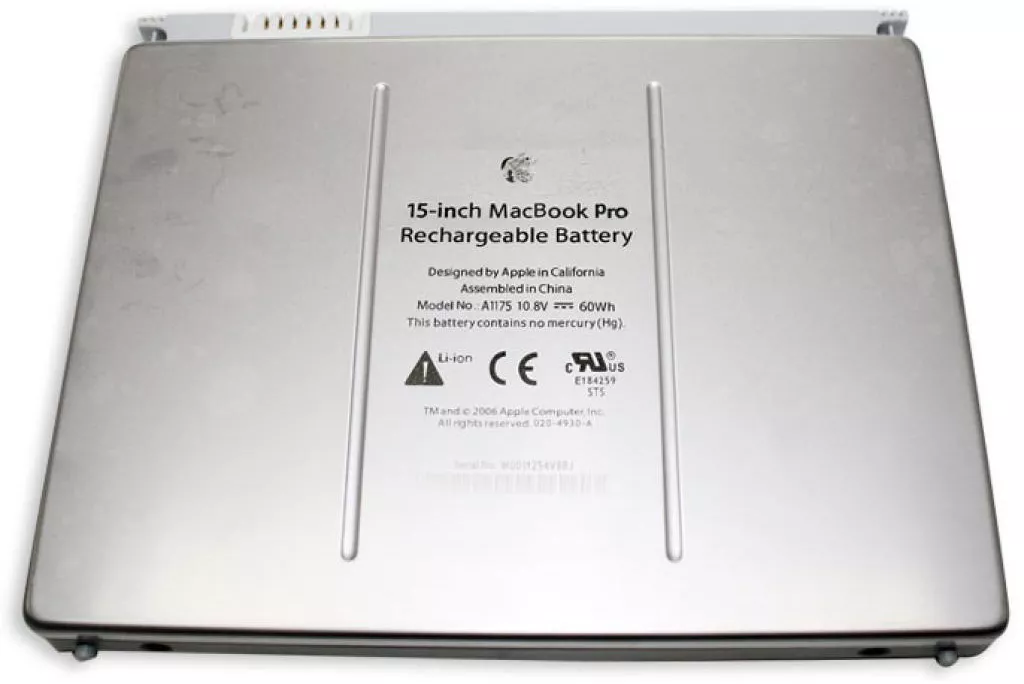 Акумулятор для ноутбука Apple A1175 MacBook Pro 15" / 10.8V 5200mAh /  Silver - фото 1