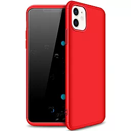Чехол LikGus GKK 360 градусов (opp) для Apple iPhone 12 (6.1") Красный