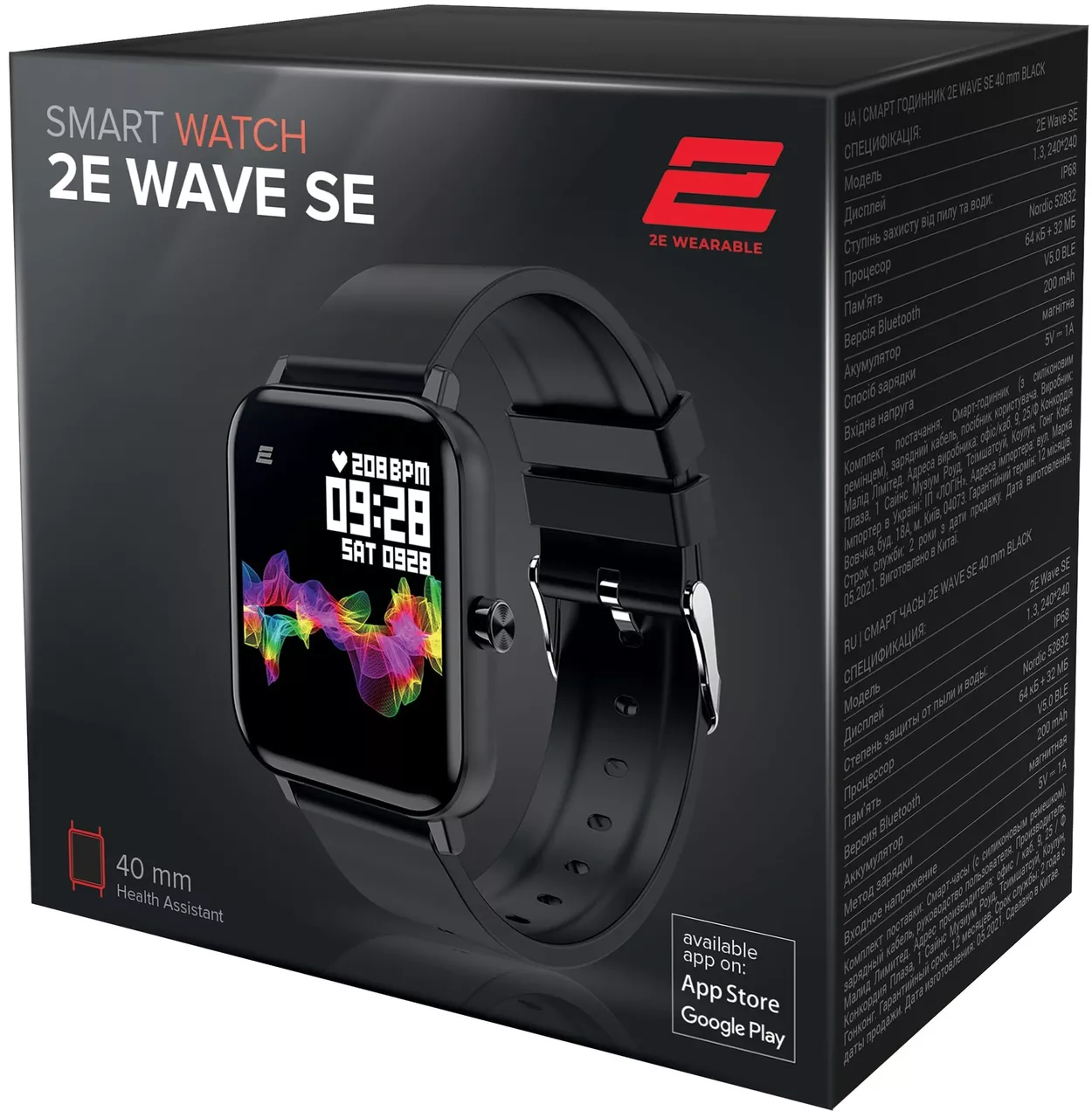 Смарт-часы 2E Wave SE 40mm Black (2E-CWW10BK) - фото 2
