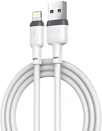 Кабель USB XO NB208 Liquid Silicone 2.4A Lightning Cable White